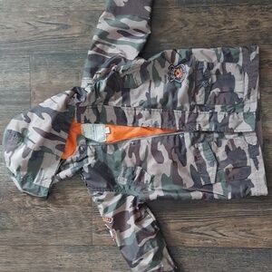 Lucky Brand camo rain jacket.